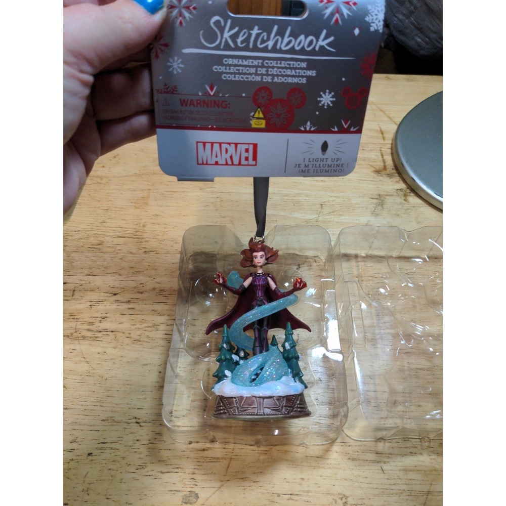 Disney Marvel Sketchbook Ornament Scarlet Witch light up new figurine